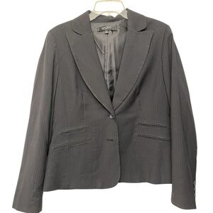 Nine West Charcoal Pinstripe Blazer